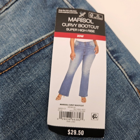 SOFIA JEANS MARISOL CURVY BOOTCUT SUPER HIGH RISE 20W Denim Blue - Picture 2 of 8